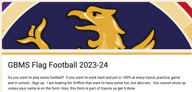 GBMS Flag Football
